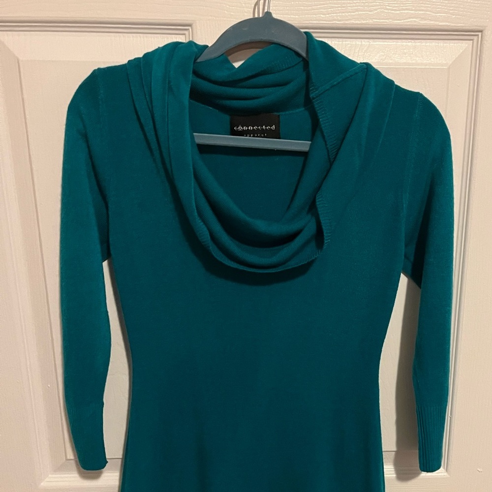 Green knee length sweat dress!